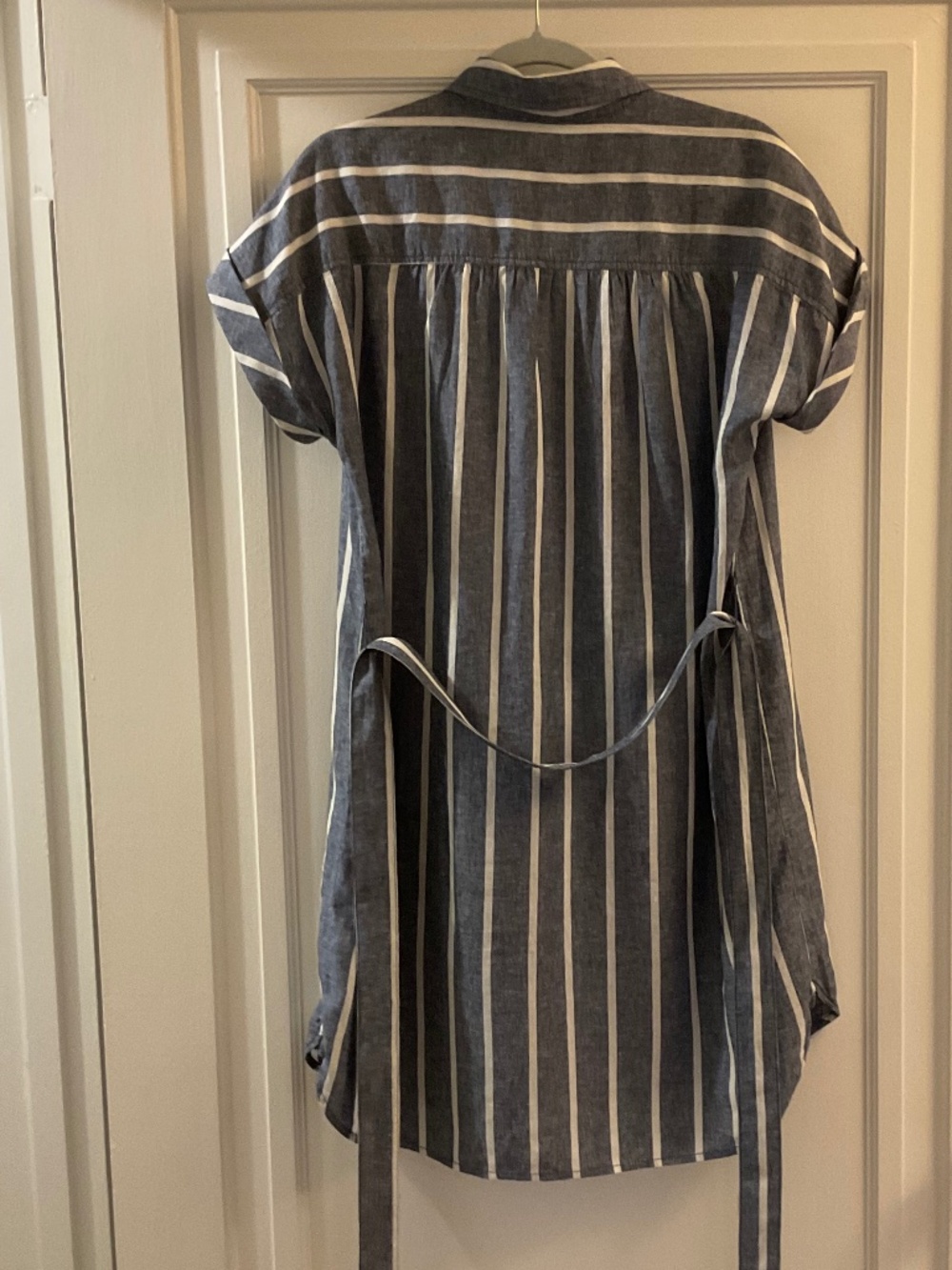 Faherty Blue and White Striped Shirt Dress size small - Picture 2 of 4